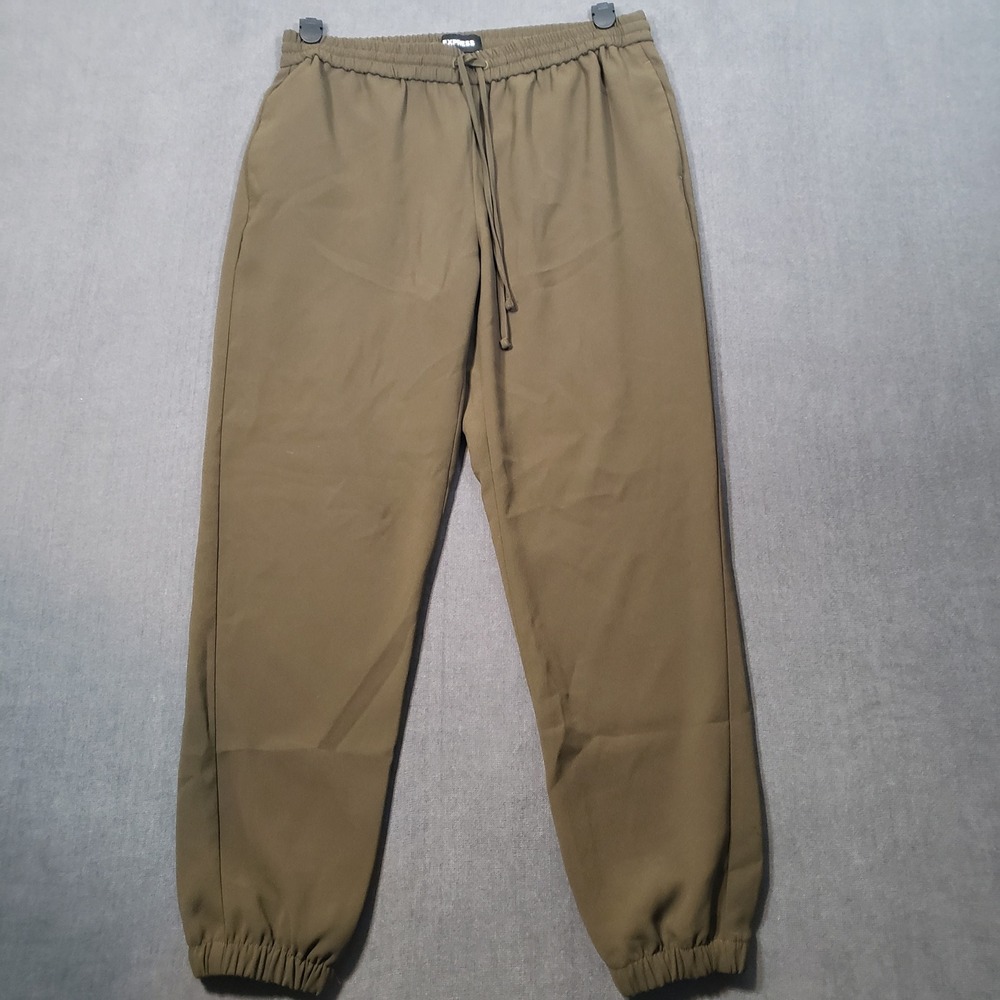 Express Jogger Pants Womens Small Olive Green Ankle Mid Rise Drawstring
